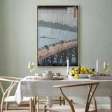  Slika - Utagawa Hiroshige – Sudden Shower over Shin-Ohashi Bridge and Atake 40x60 U prirodnom drvenom okviru | shoptok.hr