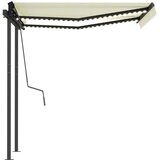  Ročno zložljiva tenda z LED lučkami 3x2,5 m krem, (20728618) | Shoptok.si