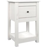Maison Chic Nočna omarica - Nočna miza bela 40x35x61,5 cm trdna borovina, (21689333) Cene