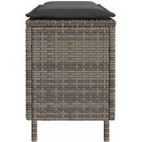  Vrtna klupa s jastukom siva 110x30x40,5 cm poliratan | Eponuda.com