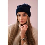  Cap with fleece Ilona K218 jeans+navy blue | Shoptok.si