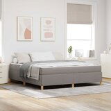 vidaXL Krevet s opruga kutije Taupe i bijela 180 x 200 cm tkanina | shoptok.hr
