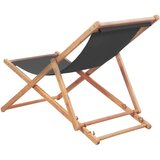  Sklopiva ležaljka za plažu od tkanine s drvenim okvirom siva | shoptok.hr