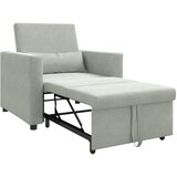 SOFA na razvlačenje Singl s kotačima Svjetlosiva Baršun | shoptok.hr