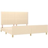  Za krevet s uzglavljem krem 180 x 200 cm od tkanine | shoptok.hr