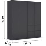 XORA omara za oblačila, siva | Shoptok.si