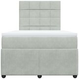 Box spring krevet s madracem svjetlosivi 120x200 cm baršunasti | shoptok.hr