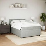  Krevet s oprugama i madracem svjetlosivi 140x190 cm baršunasti | shoptok.hr