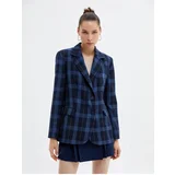 Koton Blazer Jacket Reverse Collar Buttoned Flap Pocket