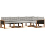 vidaXL Zunanja garnitura za sedenje 5 pcs Naravna in svetlo siva, (5000280526) | Shoptok.si