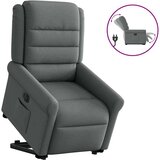 vidaXL Električni naslanjač s funkcijo vstajanja temno siv | Shoptok.si