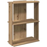 vidaXL Knjižna omara 3-nadstropna artisan hrast 60x30x80 cm inž. les | Shoptok.si