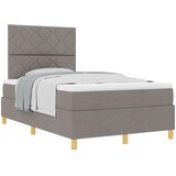 vidaXL Box Spring postelja z vzmetnico Taupe 120x200 cm Tkanina, (22081143) | Shoptok.si