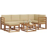  Set vanjskih sofa 7 kom. Prirodna i bež | shoptok.hr