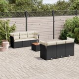 vidaXL 7-dijelni set vrtnih sofa od poliratana s jastucima crni | shoptok.hr
