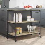  Kuhinjska kolica boja hrasta 102 x 50 x 95 cm konstruirano drvo | Eponuda.com