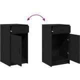  2 Dijelni Set Toaletnog Stola s LED Crnim Konstruiranim Drvom | shoptok.hr