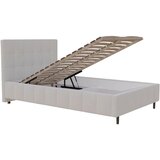 MID.YOU oblazinjena postelja 140 cm x 200 cm , tekstil naravne barve | Shoptok.si