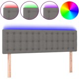  LED posteljno vzglavje temno sivo 144x5x78/88 cm blago, (20737604) | Shoptok.si