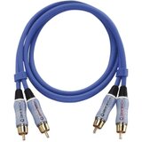  Cinch audio priključni kabel [2x muški cinch konektor - 2x muški cinch konektor] 1.00 m plava boja pozlaćeni kontakti Oe | Eponuda.ba