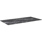 Stolna ploča crna 100 x 50 cm 6 mm staklena s mramornim uzorkom | shoptok.hr
