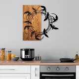 Wallity Zidna dekoracija Spiral Birds 1, 58 x 58 cm, Smeđa | ePonuda.com