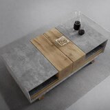 Bessagi Home moderna klubska mizica casper, barva betona, hrasta, predali | Shoptok.si