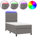  box spring s madracem LED tamnosivi 100x200 cm tkanina | shoptok.hr