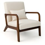 Costway Fotelj z ledveno blazino vintage stil fotelj za dnevno sobo, (5000007602) | Shoptok.si