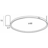  MAXLIGHT W0435 - LED plafonsko svetlo za kupatilo VISUAL LED/22W/230V 60 cm IP44 crna | Eponuda.com