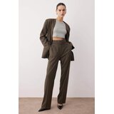 TRENDYOLMILLA ženske pantalone Twoaw26Pl00083, maslinasta-maslinasta Cene