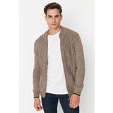 Trendyol Mink Men Slim Fit Knitted Detailed Zippered Pocket Knitwear Cardigan Cijene
