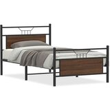  Okvir kreveta bez madraca smeđa boja hrasta 107x203 cm drveni | shoptok.hr