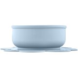 Baboo Silicone Bowl silikonska posoda s priseskom Blue Haze, 6m+ 1 kos | Shoptok.si