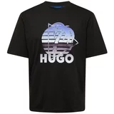 Hugo Majica 'Neroe' svetlo modra / sivka / črna / bela