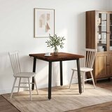  60 x 55 x 75 cm Čvrsto drvo akacije Tamno smeđa i crna | shoptok.hr