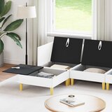  Modularni set sofe sa skladištem 6 pcs Bijela Tkanina | Eponuda.com