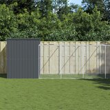 vidaXL Kućica za pse s igralištem antracit 214 x 661 x 181 cm čelična Cijene