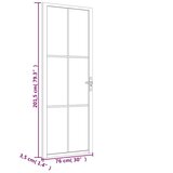  Unutarnja vrata 76 x 201,5 cm bijela od mat stakla i aluminija | Eponuda.ba