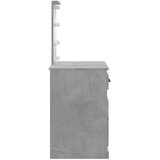  Toaletni stolić s LED svjetlima siva boja betona 90x42x132,5 cm | shoptok.hr