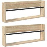  Polica za časopise s policom 2 pcs Sonoma hrast 80 x 12 x 30 cm | shoptok.hr