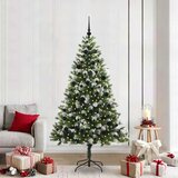  Umjetna jelka s pantenom i pahuljicama Zelena i bijela 210 cm | shoptok.hr