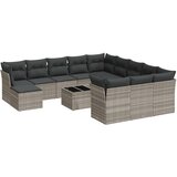  13-dijelni set vrtnih sofa poliratan s jastucima svijetlosivi | shoptok.hr