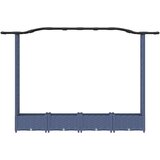  Povišeni krevet s mrežom i krovom Sivi 207 x 40 x 126 cm PP | shoptok.hr