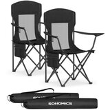 Songmics Set kamp stolov 2 kosa 51,5x86,5x97 cm črna, (5000275643) Cene