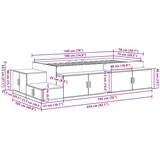  Krevet za skladištenje Betonski sivi Drvo 75 x 190 cm | shoptok.hr