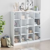  Regal za knjige s vratima bijeli 136 x 37 x 142 cm drveni | shoptok.hr