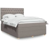 vidaXL Krevet s oprugama i madracem smeđesivi 140 x 190 cm od tkanine | shoptok.hr