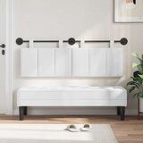  Držeće uzglavlje Zidne Prugasti Bijeli 150 x 55 x 5 cm tkanina - Bijeli 140 cm bez LED | shoptok.hr