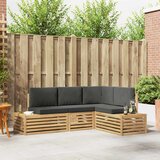  Set vanjskih sofa 4 Komad Bijela i antracit Čvrsto drvo akacije | Eponuda.com